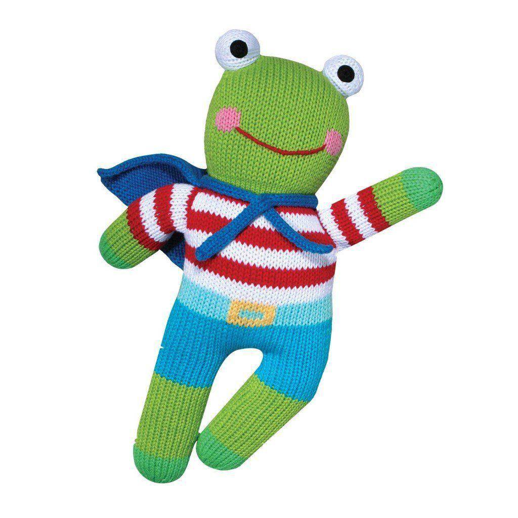 Freddy The Flying Frog Knit Doll - Petit Ami & Zubels All Baby! Toy