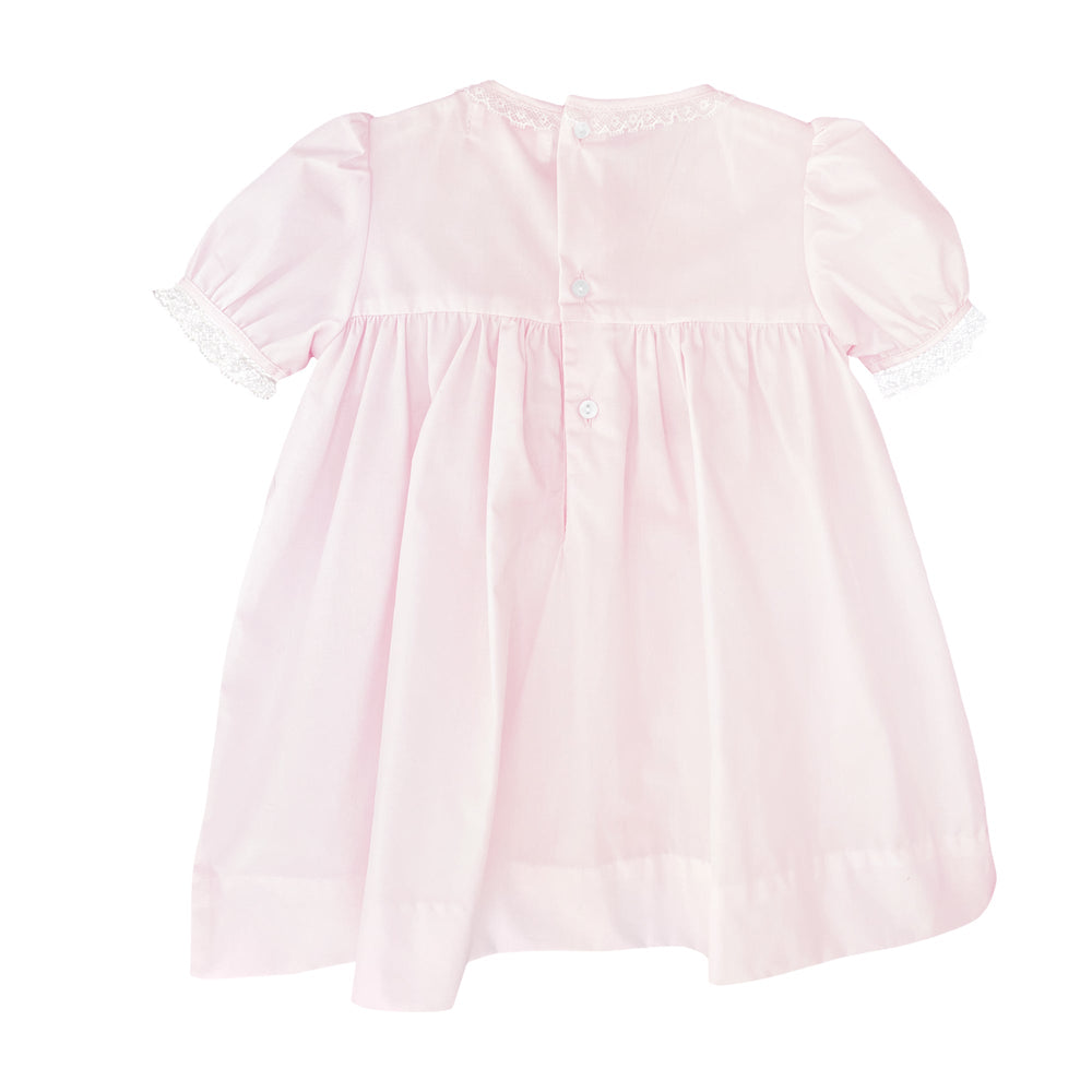 Fully Smocked Dress with French Lace - Petit Ami & Zubels All Baby! Dress