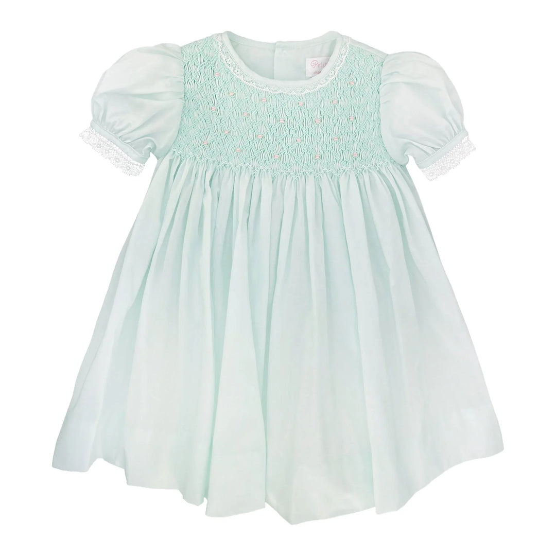 petit ami smocked christmas dresses Newborn Girls Pink Smocked Dress & Bonnet