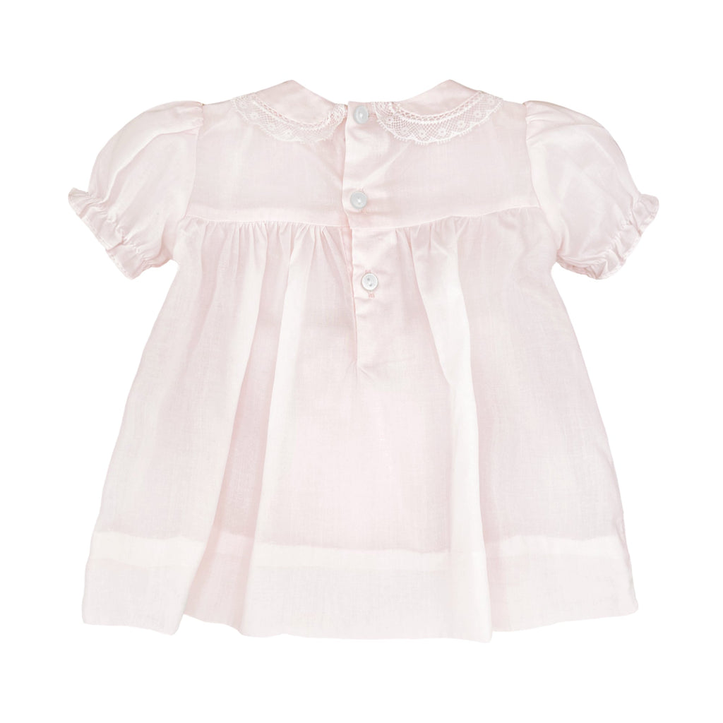 Fully Smocked Dress with Lace - Petit Ami & Zubels All Baby! Dress