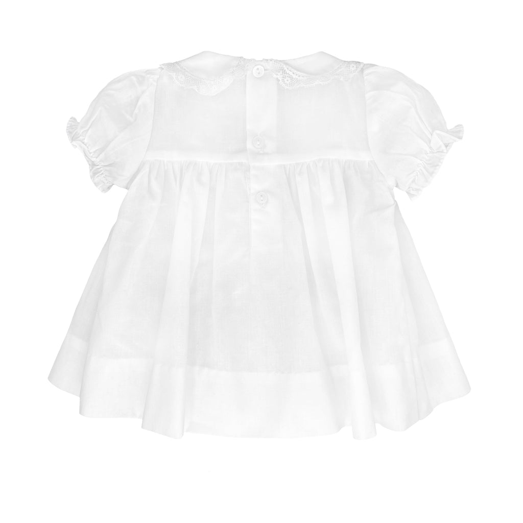 Fully Smocked Dress with Lace - Petit Ami & Zubels All Baby! Dress