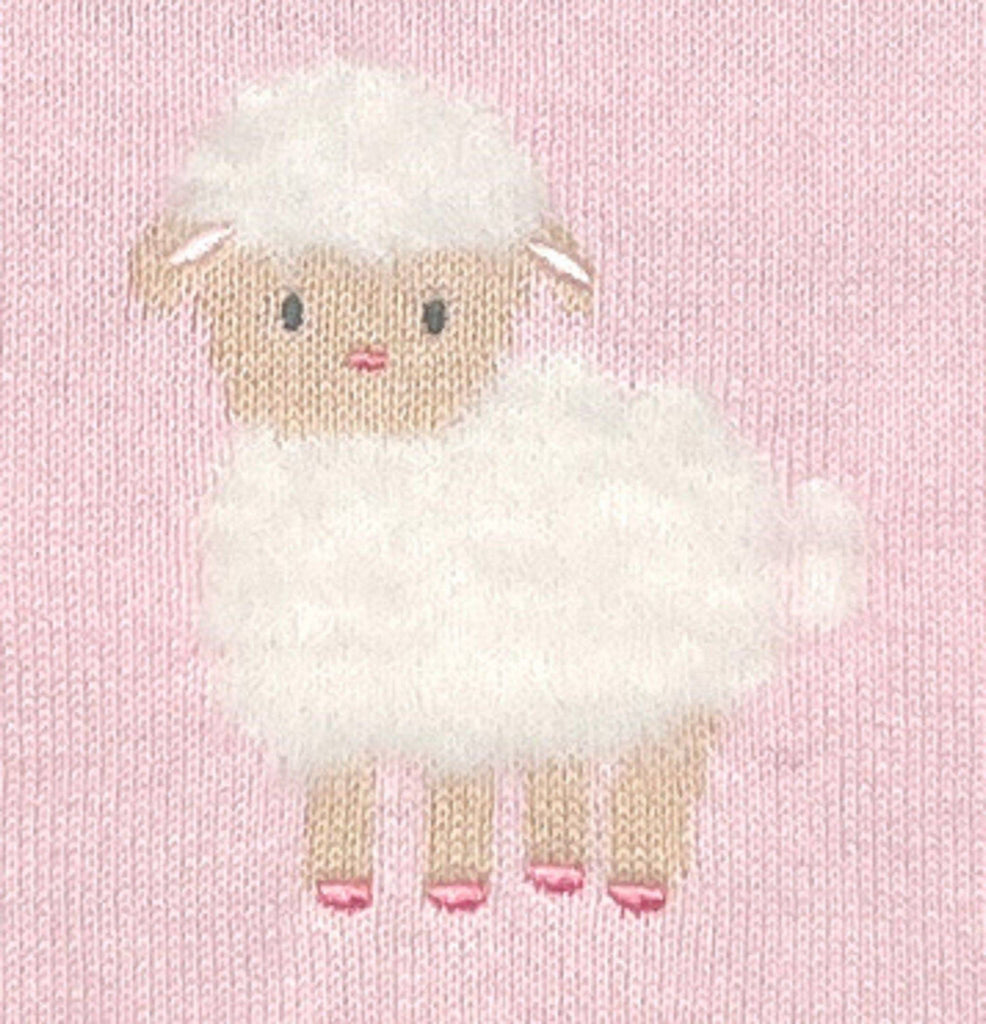 Fuzzy Lamb Lightweight Knit Sweater in Pink - Petit Ami & Zubels All Baby! Sweater