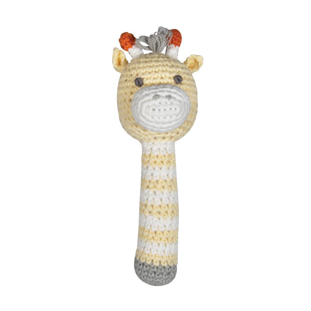 Giraffe Crochet Stick Rattle - Petit Ami & Zubels All Baby! Toy