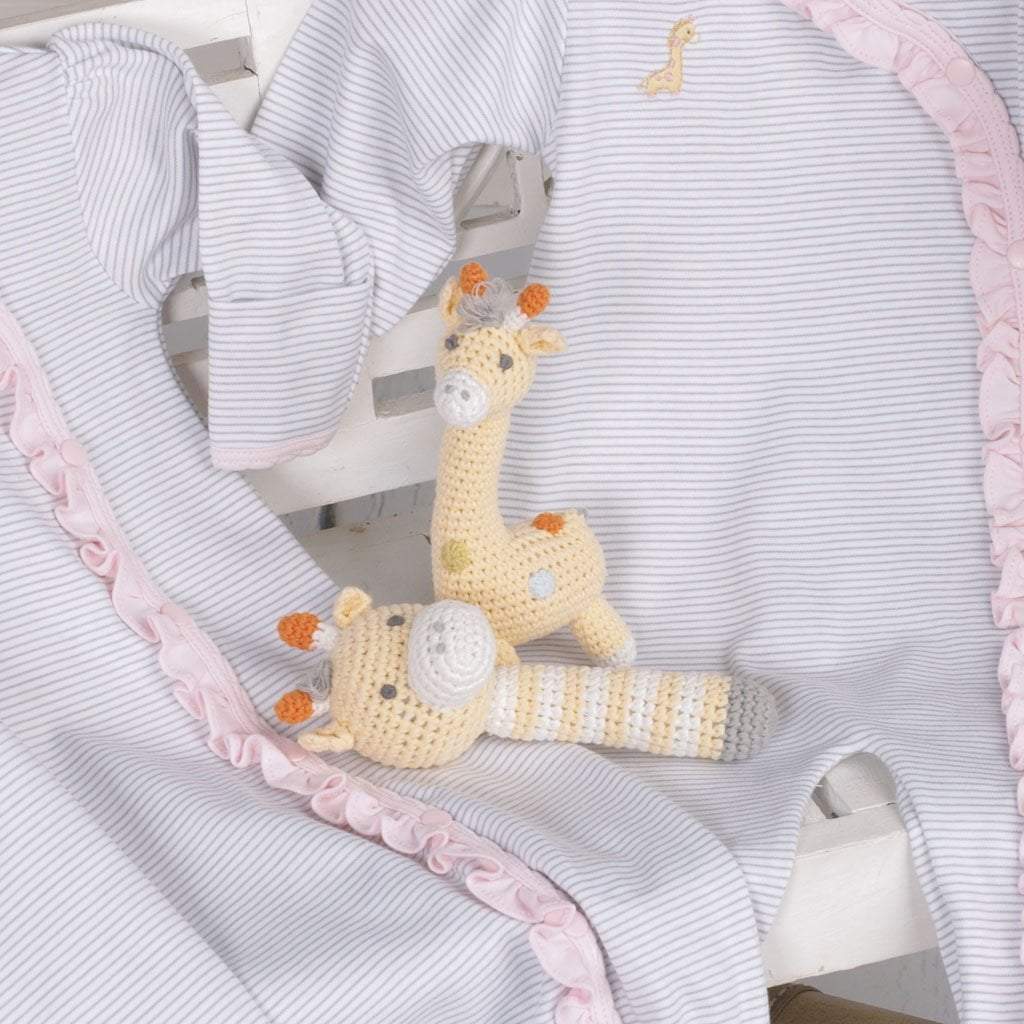 Giraffe Hand Crochet Rattle - Petit Ami & Zubels All Baby! Toy