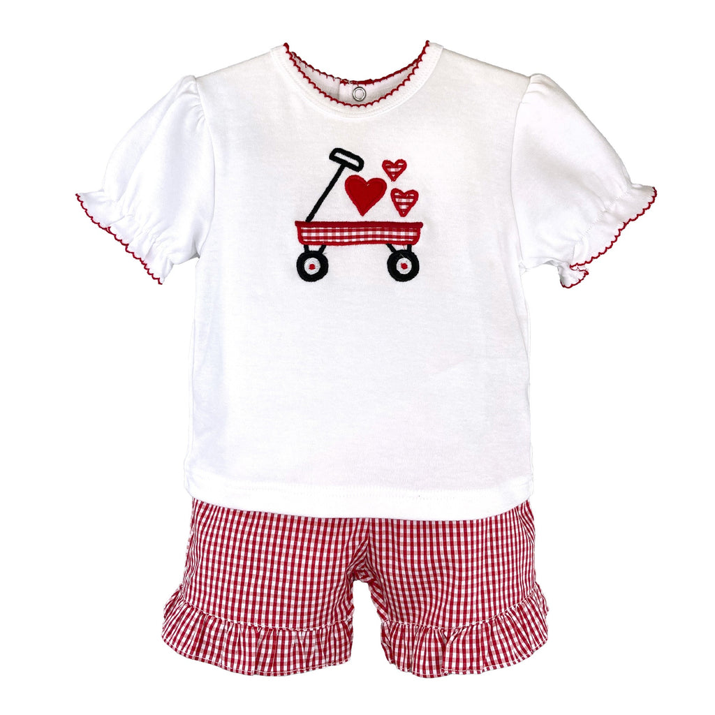 Heart Wagon Shirt & Short Set - Petit Ami & Zubels All Baby! Shirt & Shorts Set