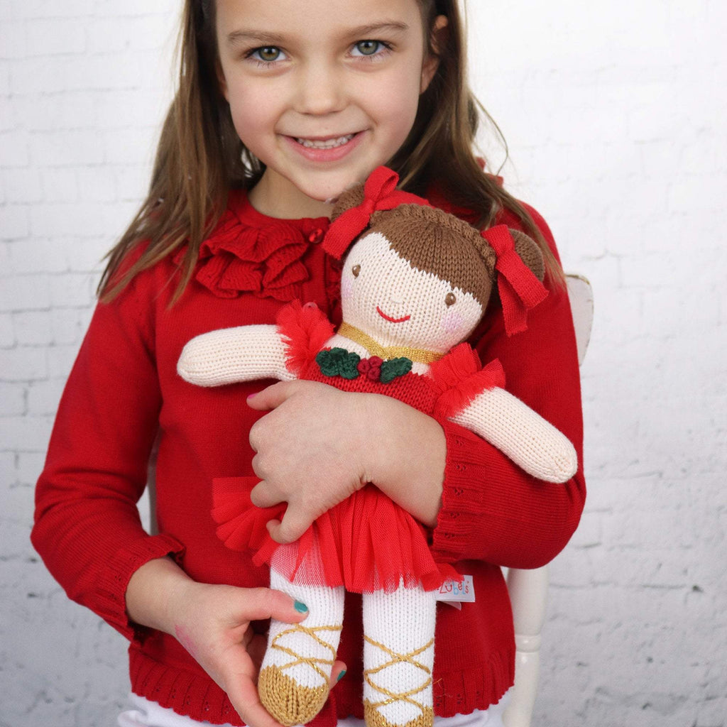 Holly the Holiday Ballerina Knit Doll - Petit Ami & Zubels All Baby! Toy