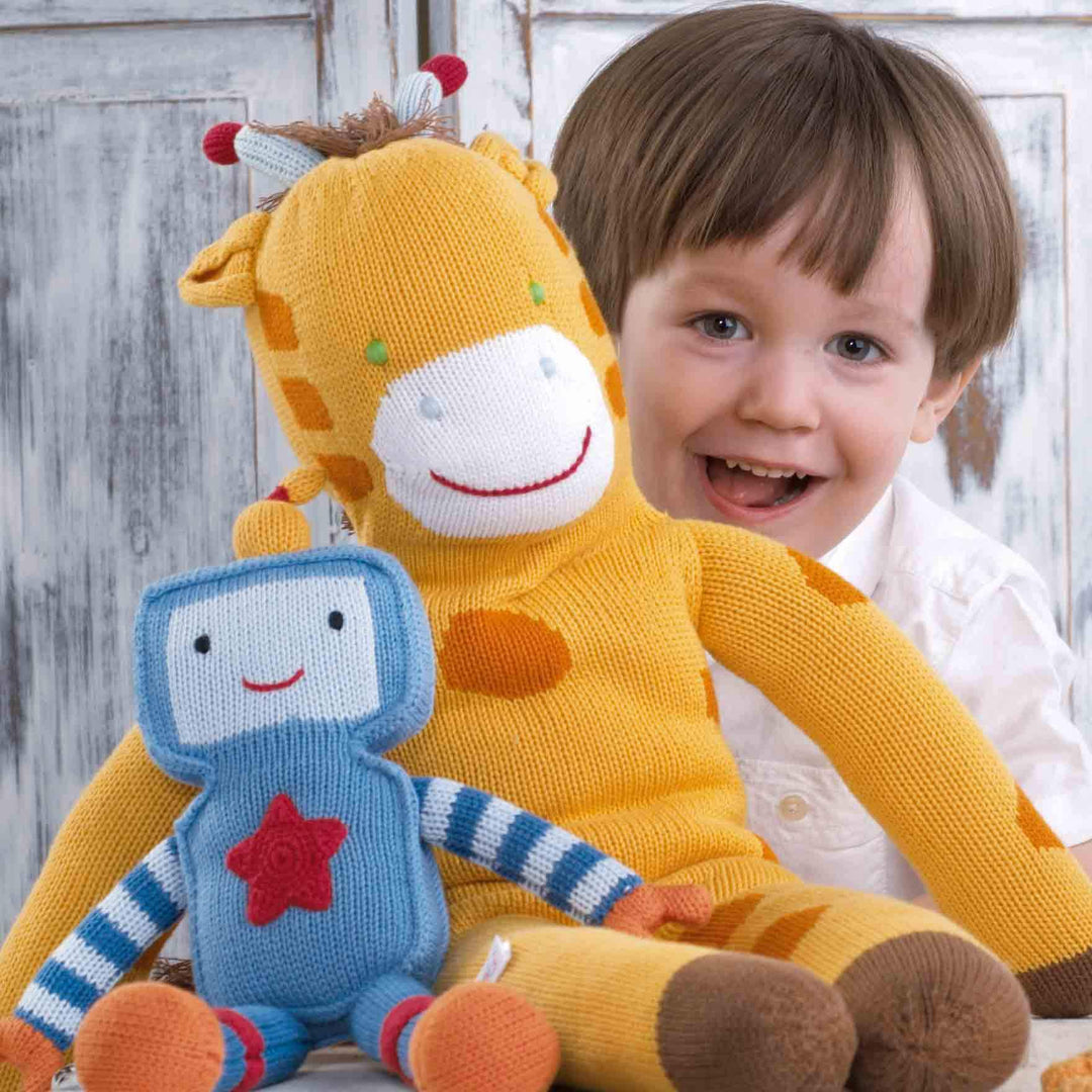 Joshua The Giraffe Knit Doll - Petit Ami &amp; Zubels All Baby! Toy