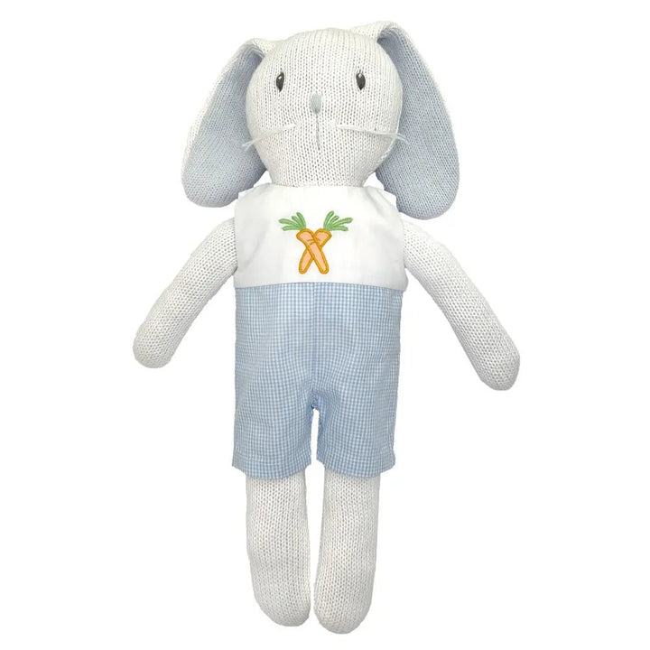 Knit Bunny Doll with Embroidered Romper - Petit Ami &amp; Zubels All Baby! Knit Doll
