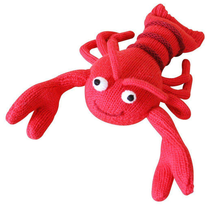 Larry the Lobster Knit Rattle - Petit Ami &amp; Zubels All Baby! Toy