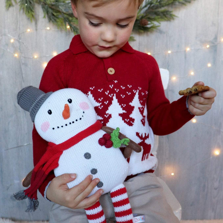 Mac the Snowman Knit Doll - Petit Ami &amp; Zubels All Baby! Toy