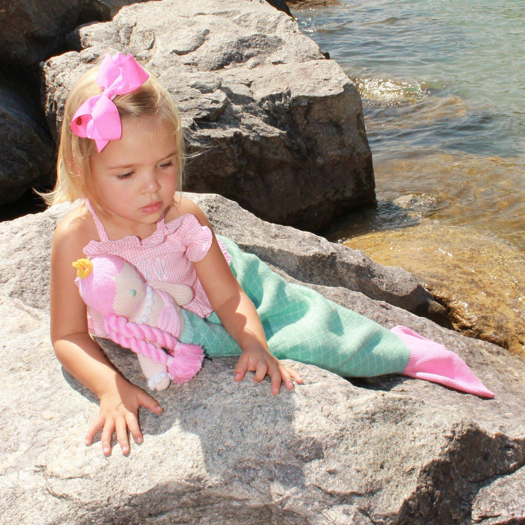 Mermaid Knit Blanket - Petit Ami & Zubels All Baby! Blanket