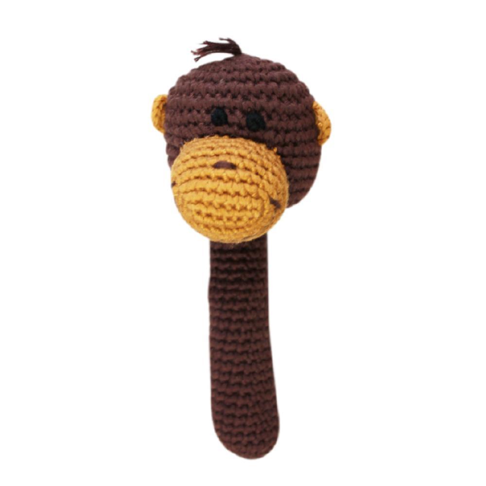Monkey Crochet Stick Rattle - Petit Ami &amp; Zubels All Baby! Toy