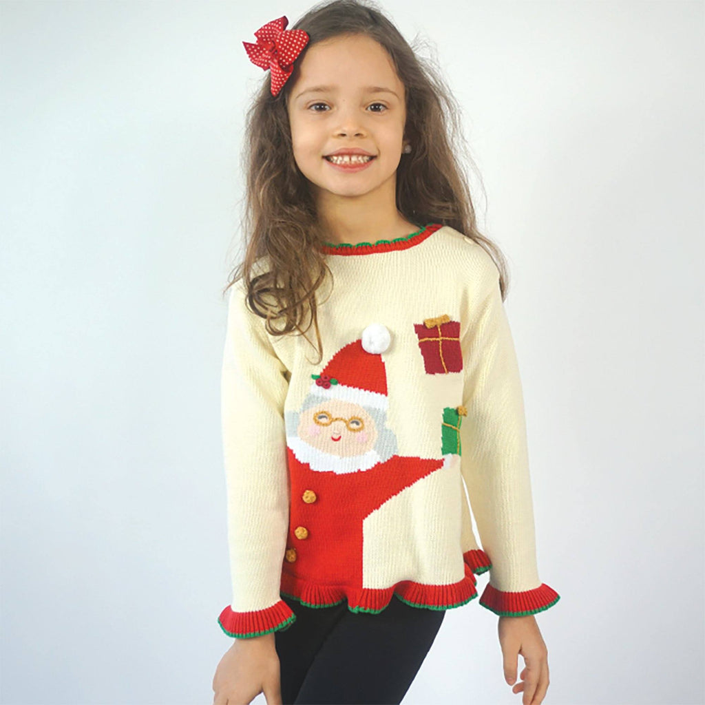 Mrs. Claus Knit Santa Sweater - Petit Ami & Zubels All Baby! Sweater