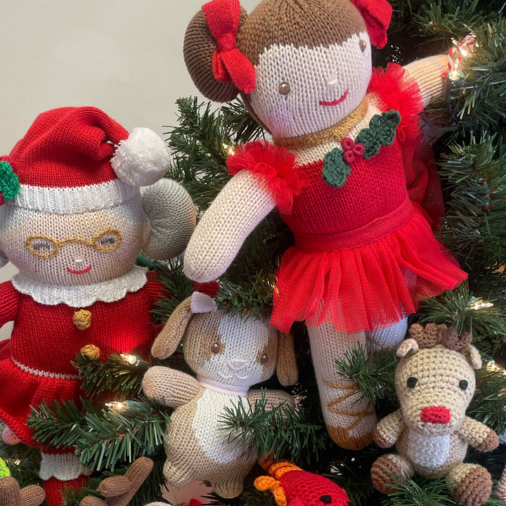 Jolly Mrs. Claus Knit Doll