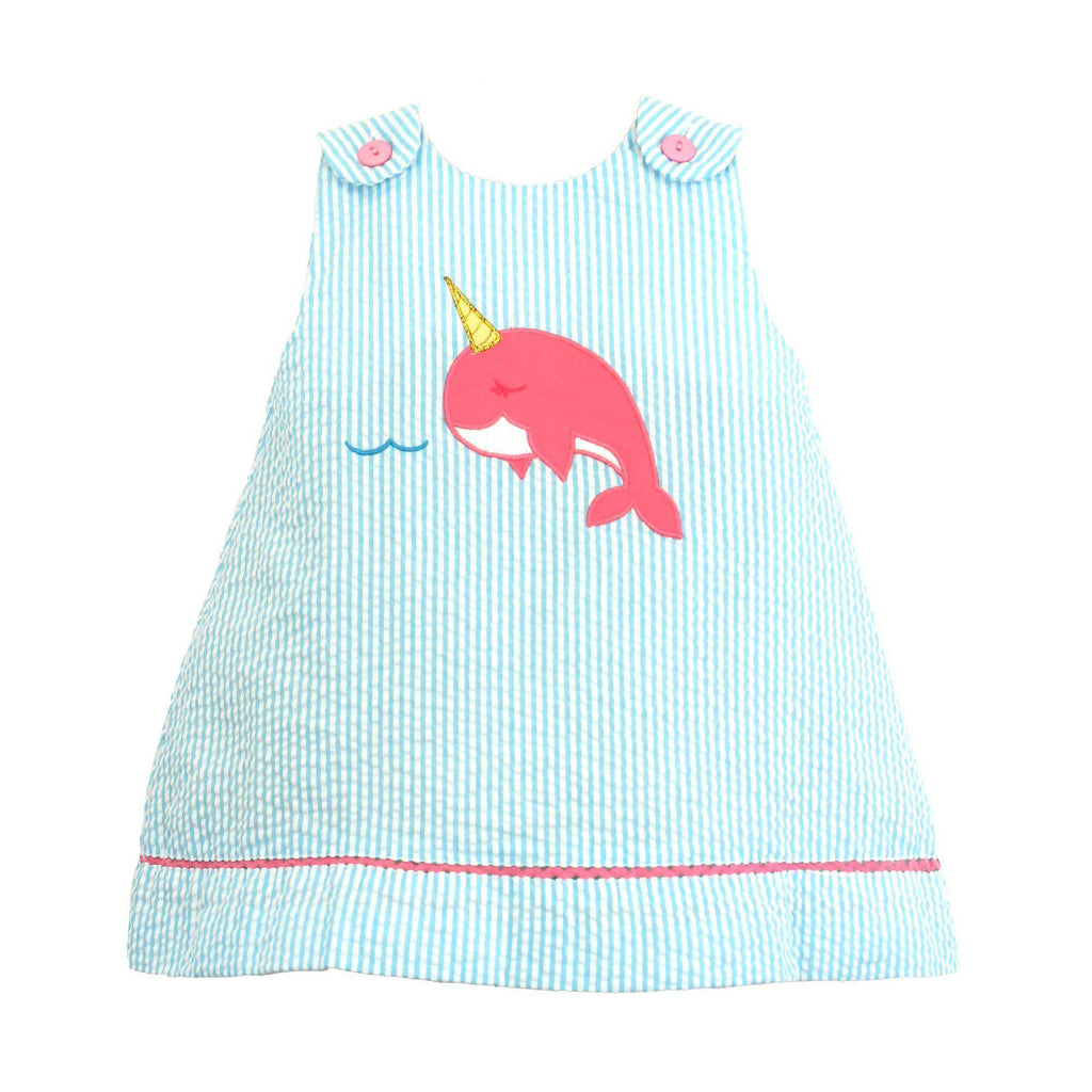 Narwhal Applique Dress - Petit Ami & Zubels All Baby! Dress