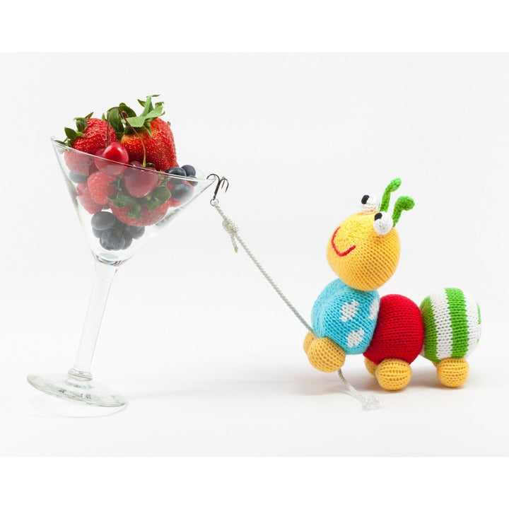 Nibbles the Caterpillar Knit Rattle - Petit Ami &amp; Zubels All Baby! Toy
