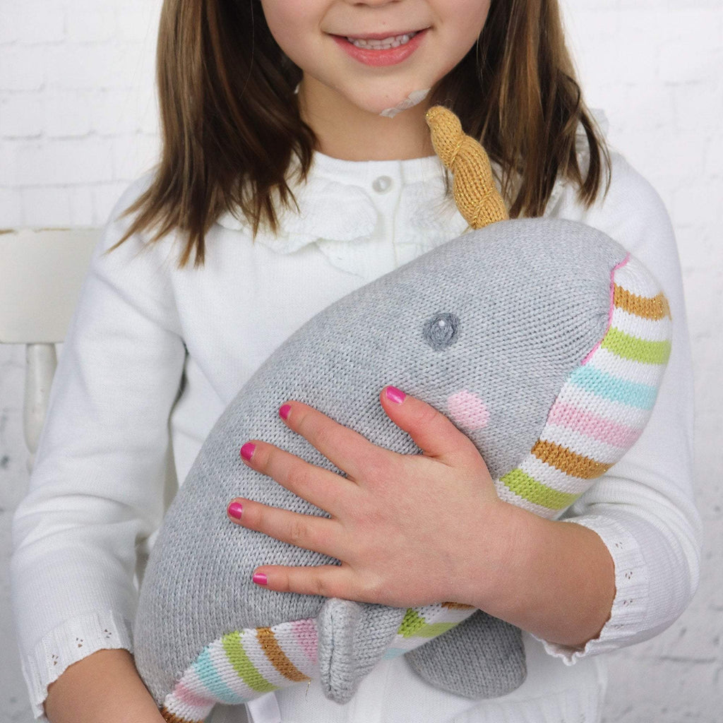 Nora the Narwhal Knit Doll - Petit Ami & Zubels All Baby! Toy