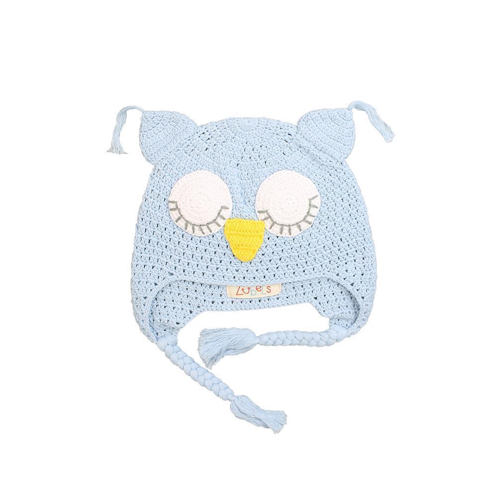 Owl Knit Hat in Blue - Petit Ami & Zubels All Baby! Hat
