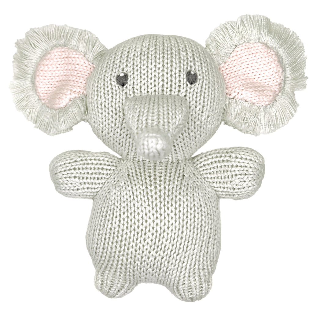 Pebble the Elephant Calf Knit Zubaby Doll - Petit Ami & Zubels All Baby! Toy