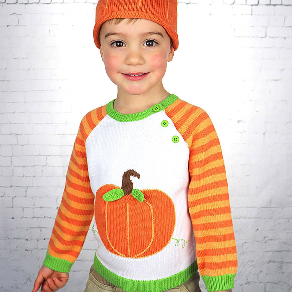 Pumpkin Cotton Knit Sweater (Unisex) - Petit Ami & Zubels All Baby! Sweater