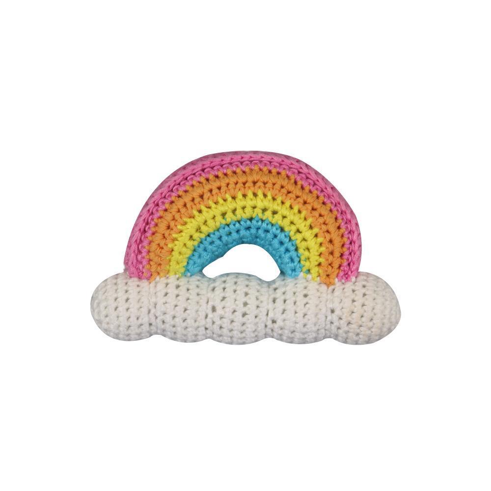 Rainbow Crochet Rattle - Pastel - Petit Ami & Zubels All Baby! Toy