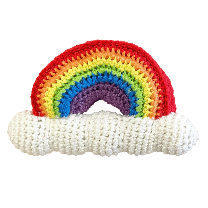 Rainbow Crochet Rattle - Primary - Petit Ami &amp; Zubels All Baby! Toy