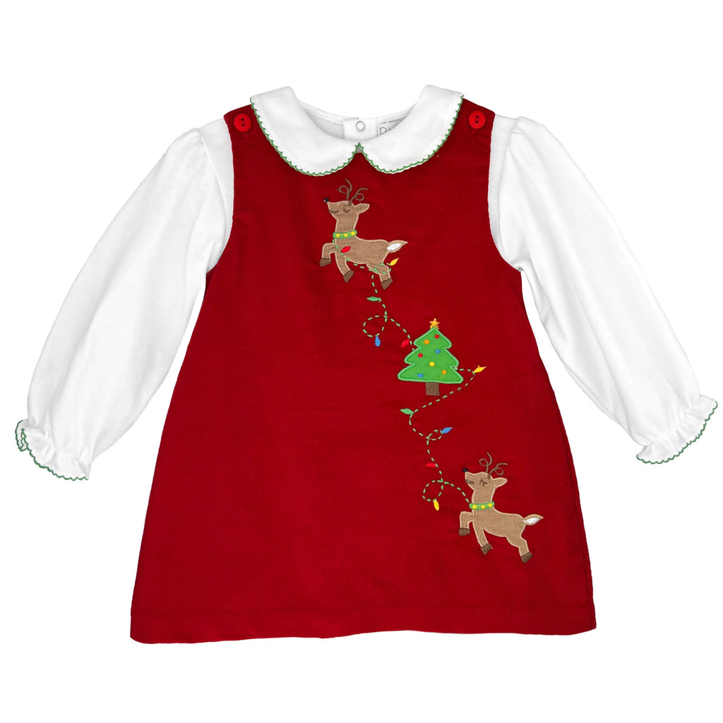 Reindeer Applique Jumper - Petit Ami & Zubels All Baby! Dress