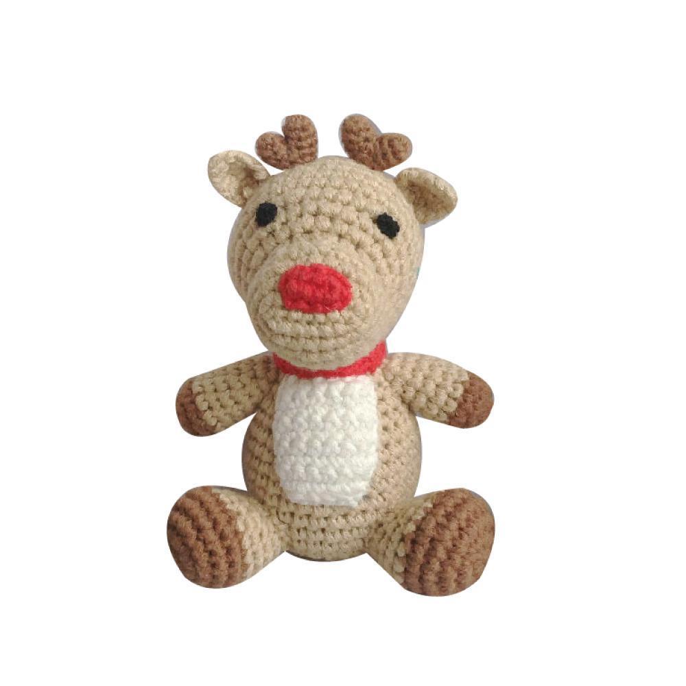 Reindeer Hand Crochet Rattle - Petit Ami & Zubels All Baby! Toy