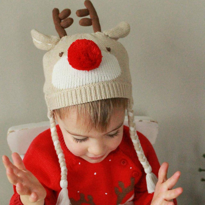 Reindeer Knit Hat - Petit Ami &amp; Zubels All Baby! Hat