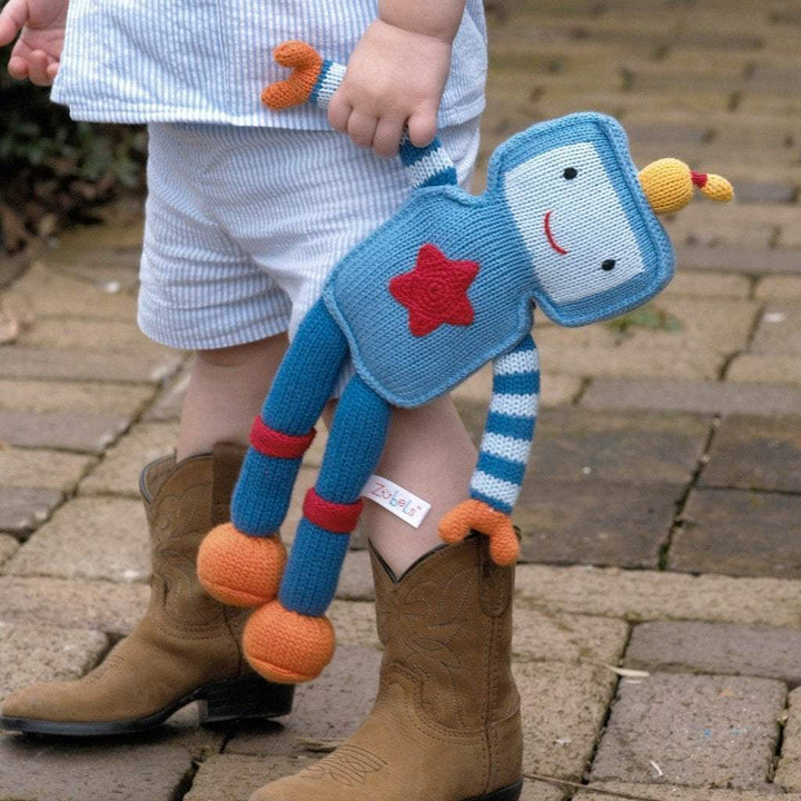 Riley the Robot Knit Doll - Petit Ami &amp; Zubels All Baby! Toy