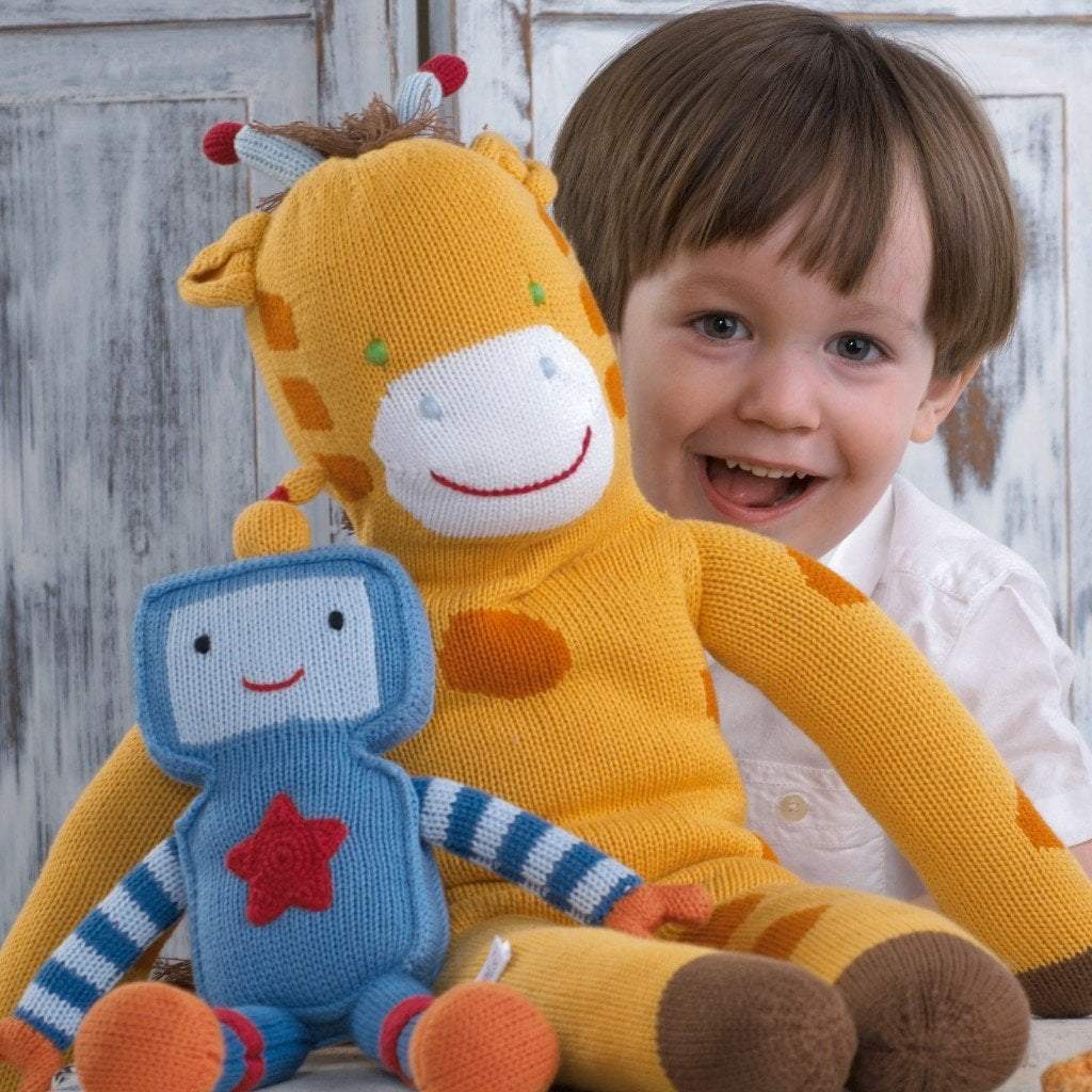 Riley the Robot Knit Doll - Petit Ami & Zubels All Baby! Toy