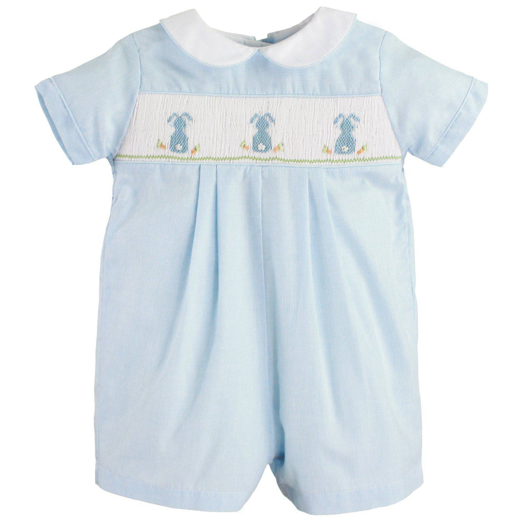 Romper with Bunny Picture Smocking - Petit Ami & Zubels All Baby! romper