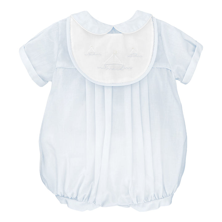 Romper with Sailboat Embroidery - Petit Ami &amp; Zubels All Baby! Romper