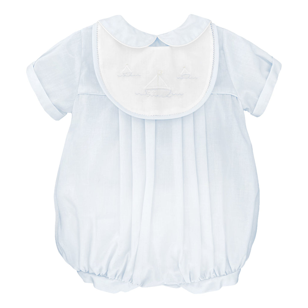 Romper with Sailboat Embroidery - Petit Ami & Zubels All Baby! Romper