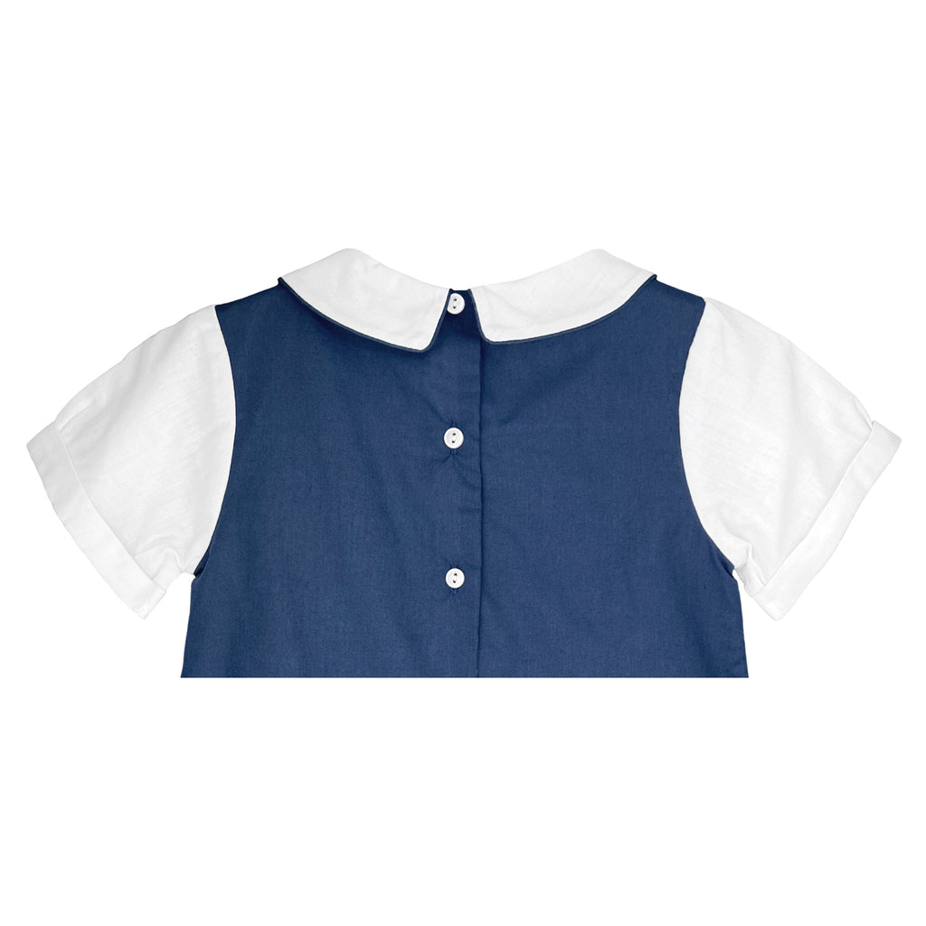 Romper with Side tabs and Pintucks - Petit Ami & Zubels All Baby! Romper