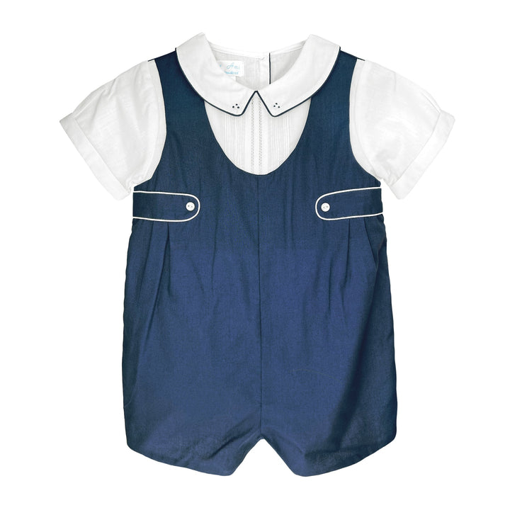 Romper with Side tabs and Pintucks - Petit Ami &amp; Zubels All Baby! Romper