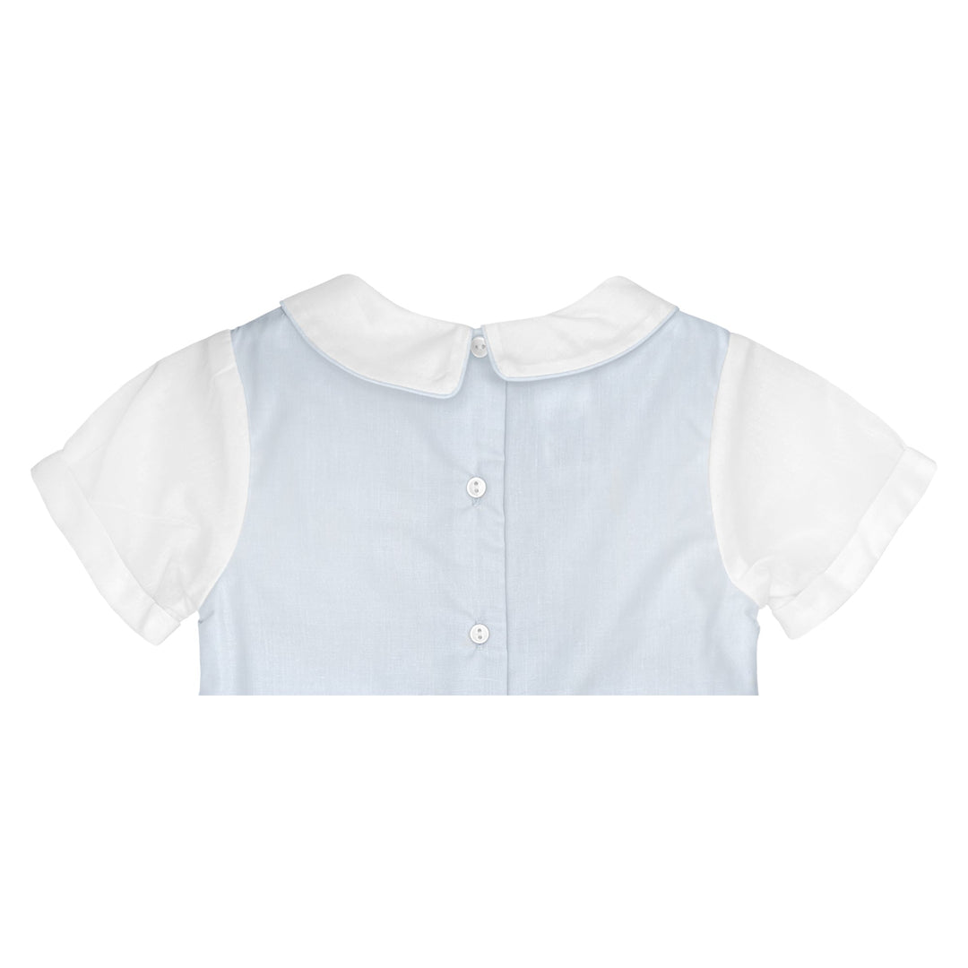 Romper with Side tabs and Pintucks - Petit Ami &amp; Zubels All Baby! Romper