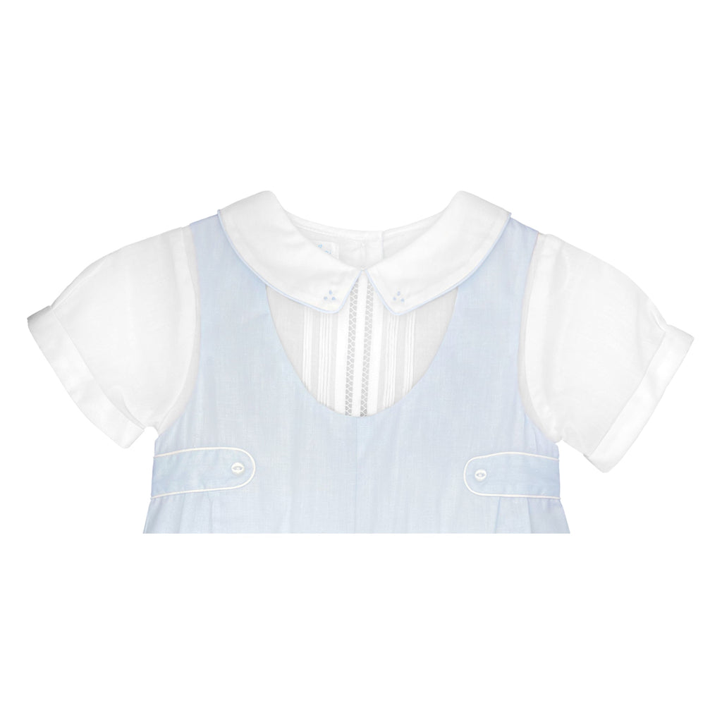 Romper with Side tabs and Pintucks - Petit Ami & Zubels All Baby! Romper