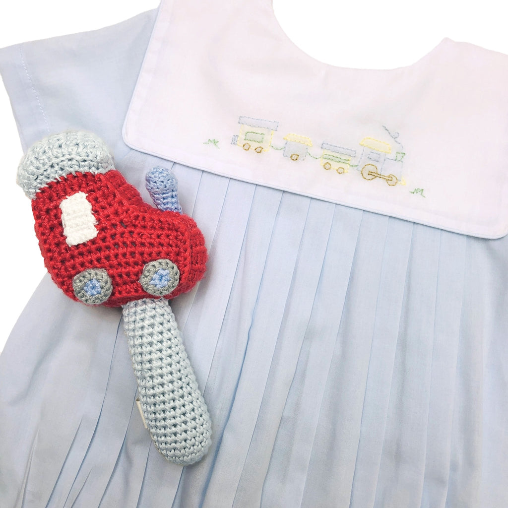 Romper with Train Embroidery - Petit Ami & Zubels All Baby! Romper
