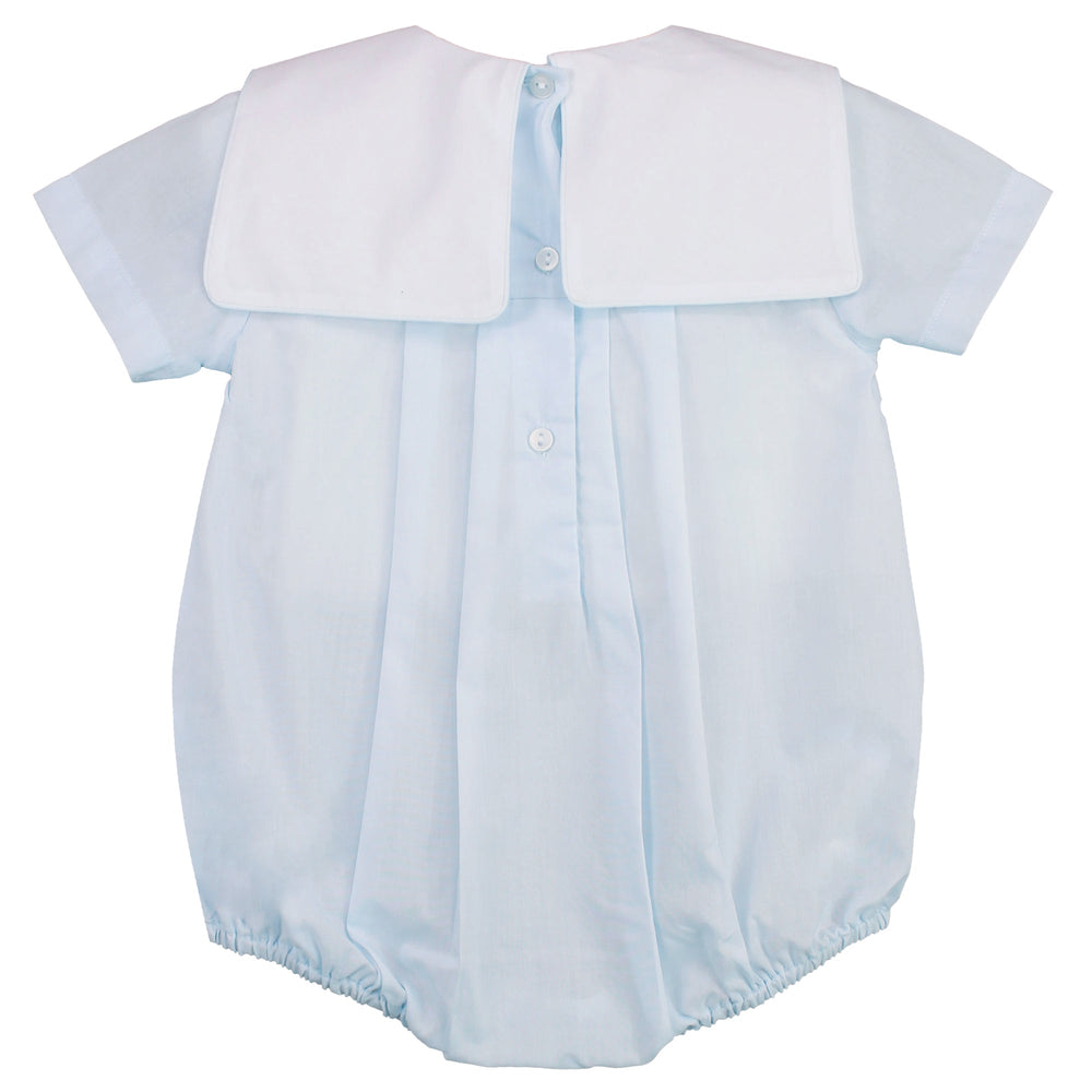 Romper with Train Embroidery - Petit Ami & Zubels All Baby! Romper