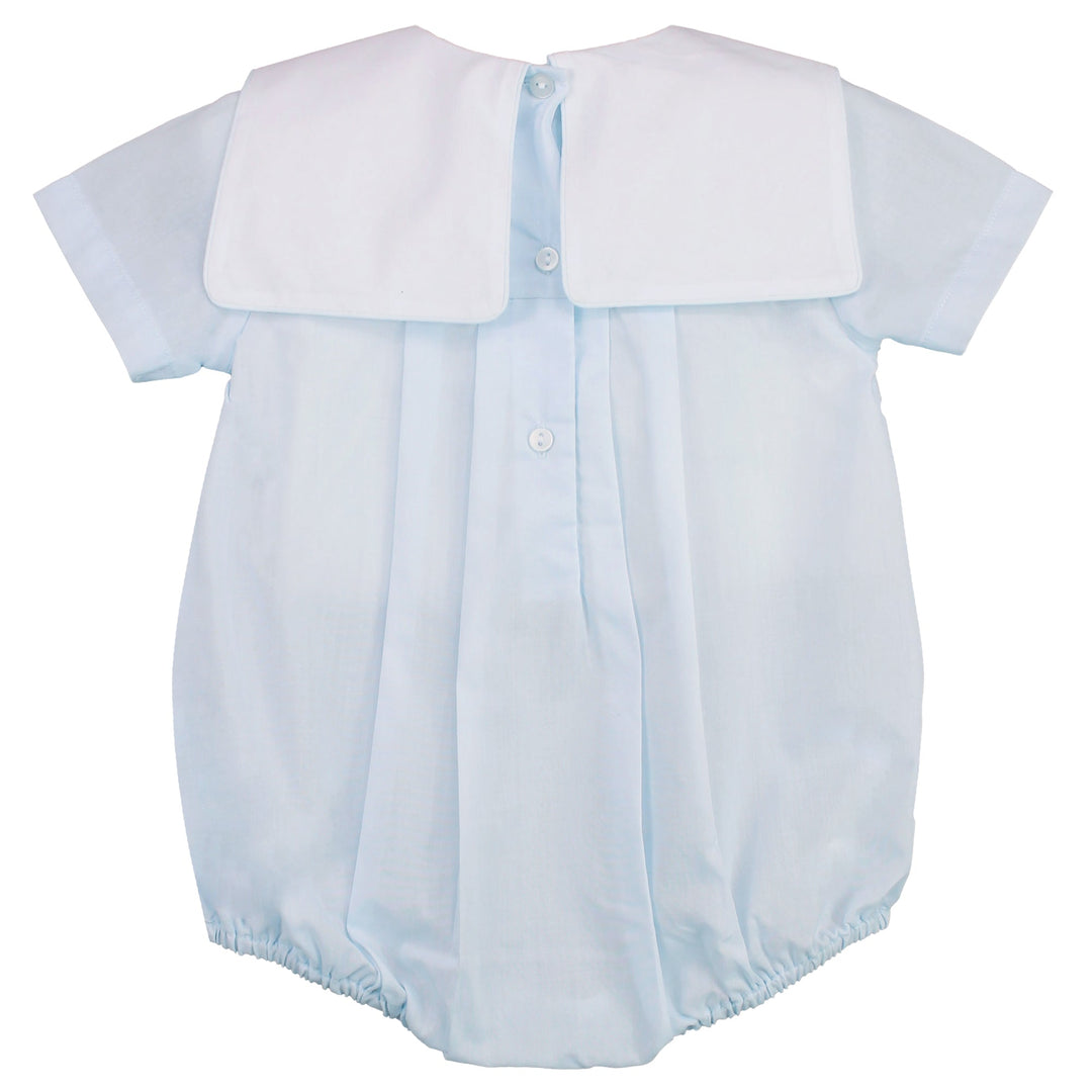 Romper with Train Embroidery - Petit Ami &amp; Zubels All Baby! Romper