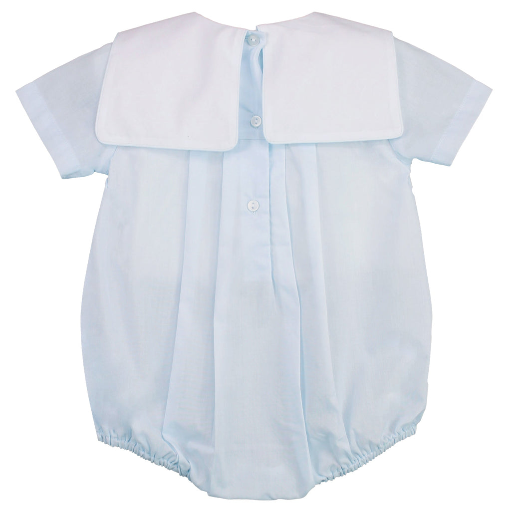 Romper with Train Embroidery - Petit Ami & Zubels All Baby! Romper