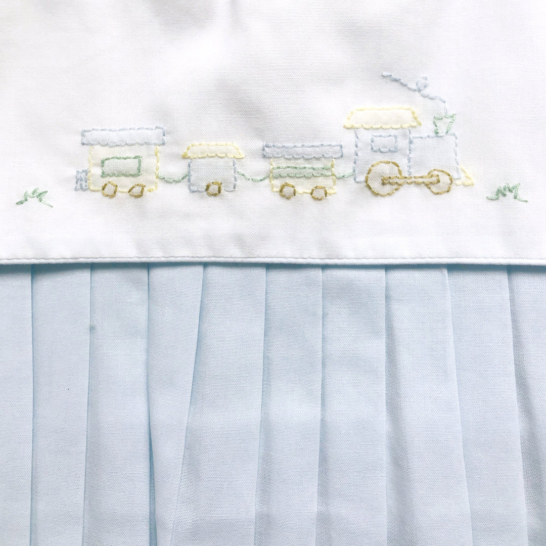 Romper with Train Embroidery - Petit Ami &amp; Zubels All Baby! Romper
