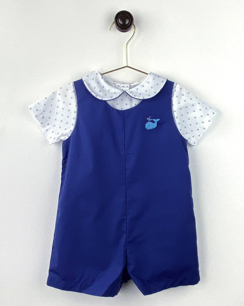 Romper with Whale Embroidery & Printed Shirt - Petit Ami & Zubels All Baby! Romper