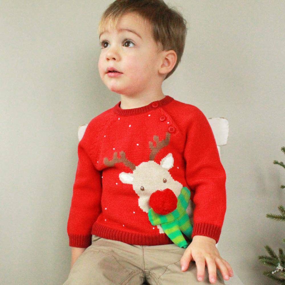 Rooney the Reindeer Knit Sweater - Petit Ami & Zubels All Baby! Sweater