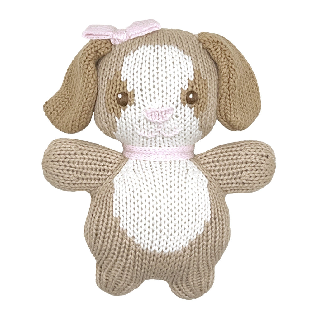 Rosie the Puppy Dog Knit Zubaby Doll - Petit Ami & Zubels All Baby! Toy