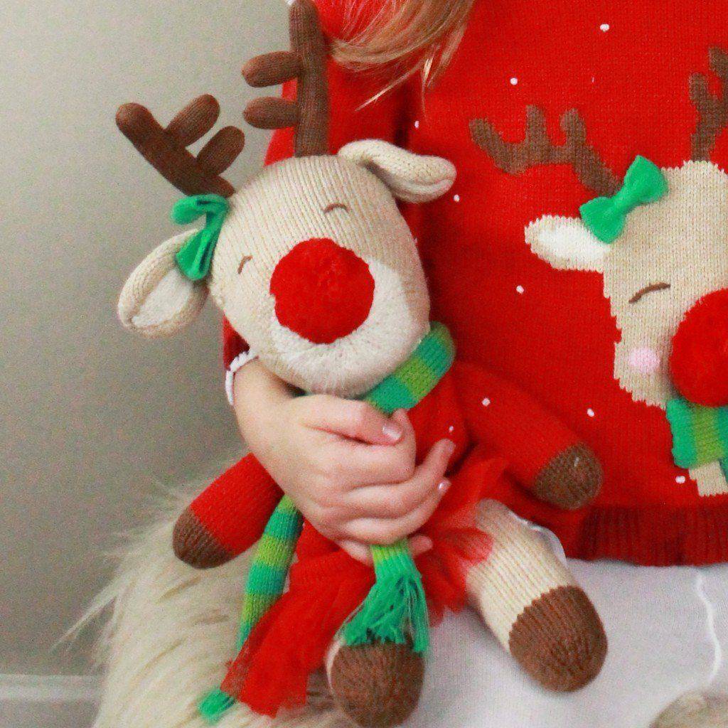 Ruby the Reindeer Knit Doll - Petit Ami &amp; Zubels All Baby! Toy