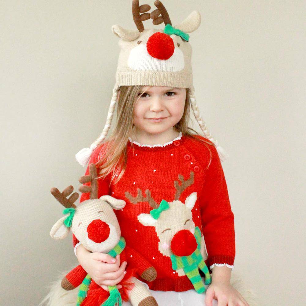 Ruby the Reindeer Knit Sweater - Petit Ami & Zubels All Baby! Sweater