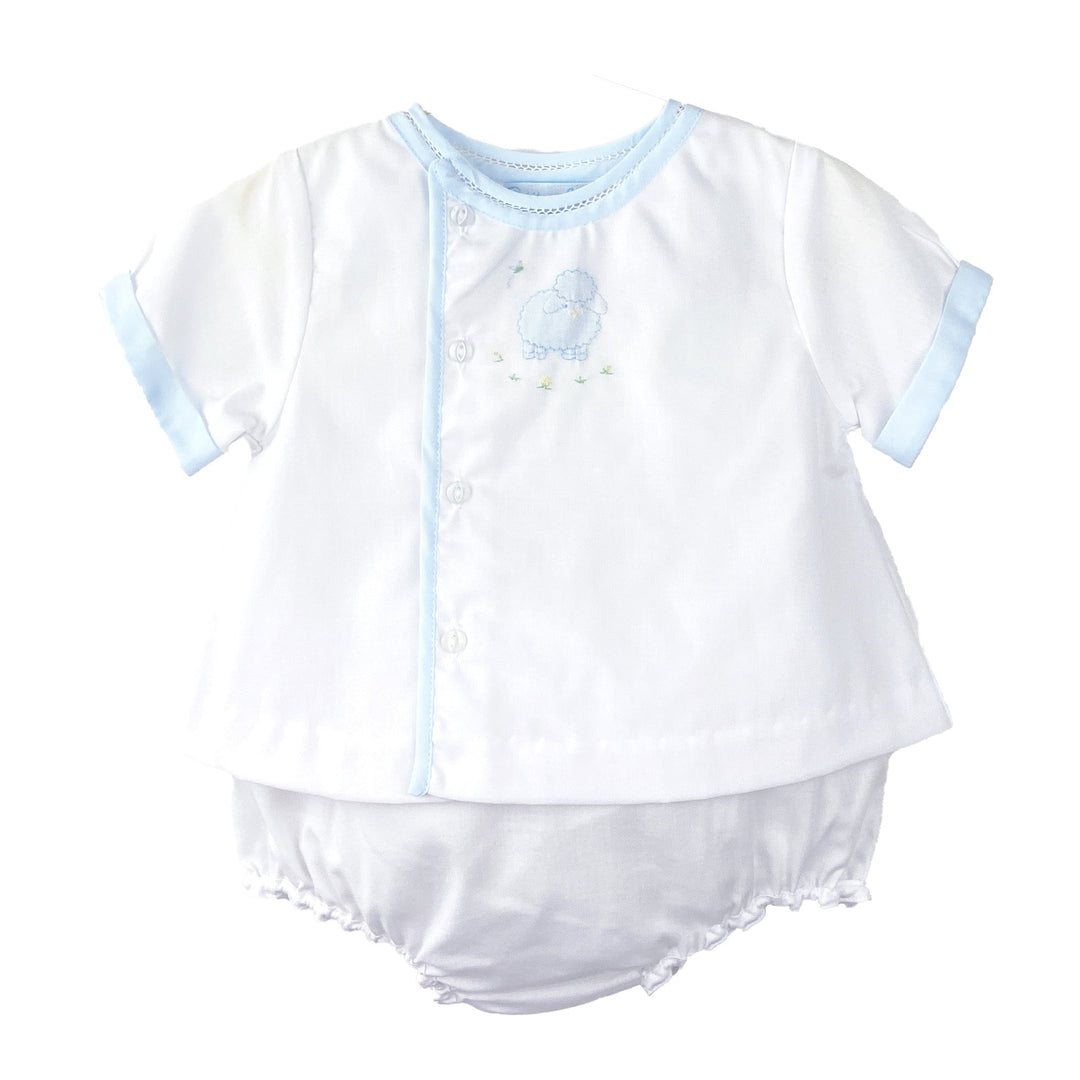 Shadow Stitch Lamb Diaper Set - Petit Ami & Zubels All Baby! Diaper Set