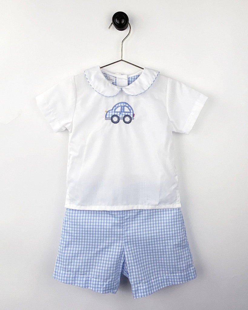 Shirt & Shorts Set with Removable Bib - Petit Ami & Zubels All Baby! Shirt & Shorts Set